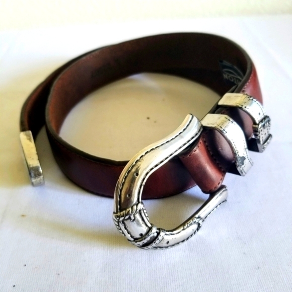Brighton Accessories - Brighton Women's Brown Leather Western Belt Small